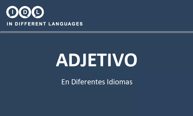Adjetivo en diferentes idiomas - Imagen