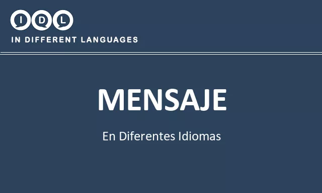 Mensaje en diferentes idiomas - Imagen