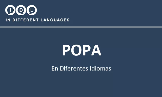 Popa en diferentes idiomas - Imagen