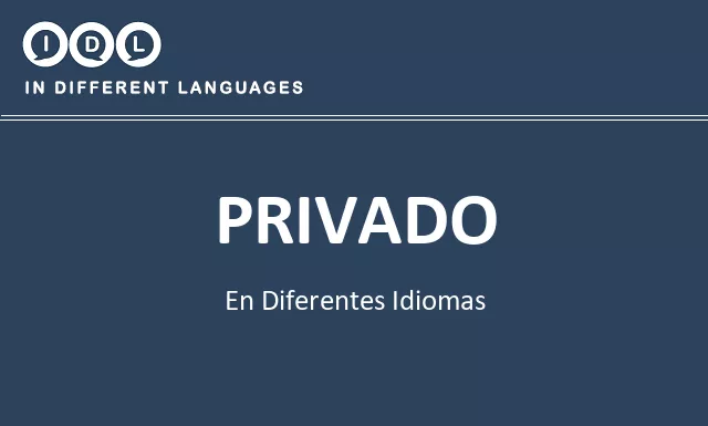 Privado en diferentes idiomas - Imagen