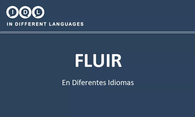 Fluir en diferentes idiomas - Imagen