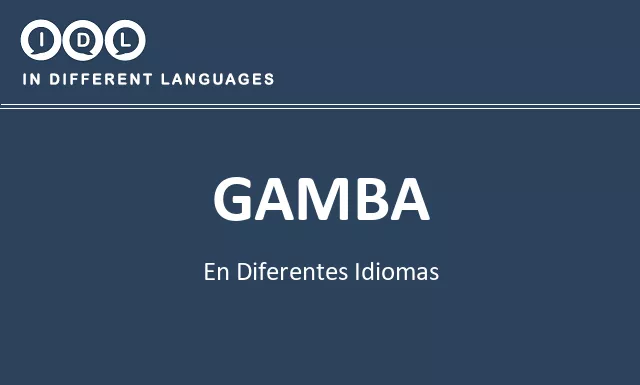 Gamba en diferentes idiomas - Imagen