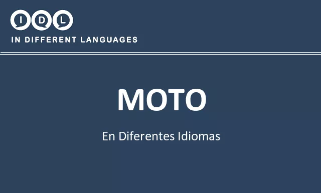 Moto en diferentes idiomas - Imagen
