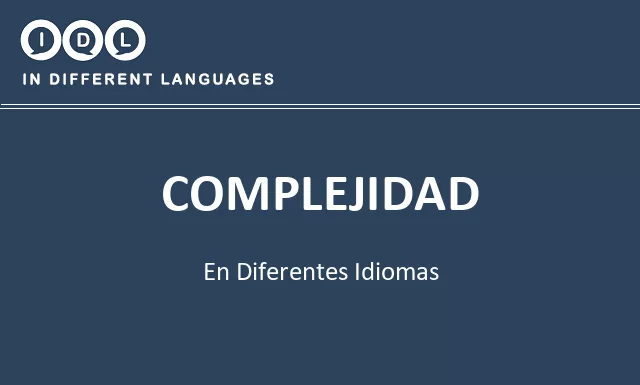 Complejidad en diferentes idiomas - Imagen