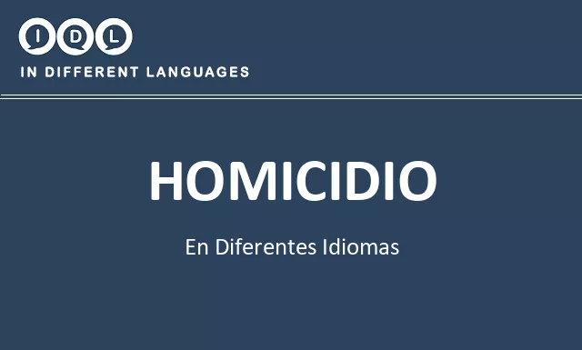 Homicidio en diferentes idiomas - Imagen