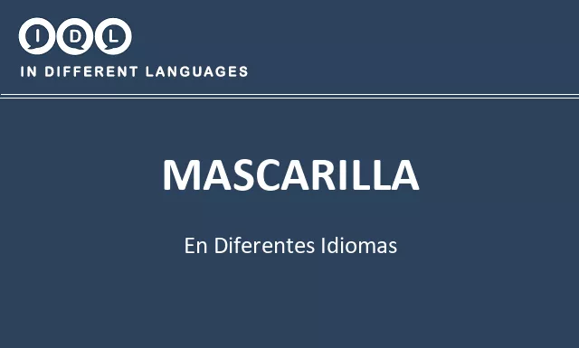 Mascarilla en diferentes idiomas - Imagen