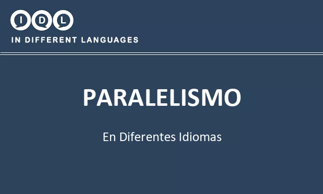 Paralelismo en diferentes idiomas - Imagen