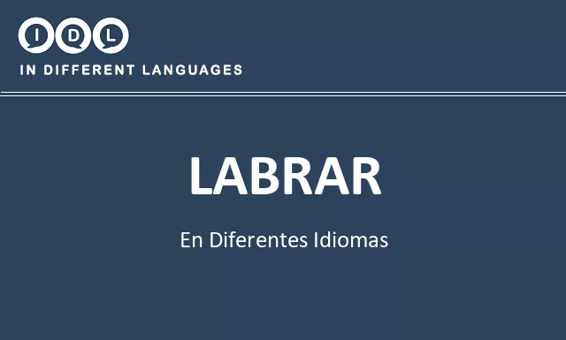 Labrar en diferentes idiomas - Imagen
