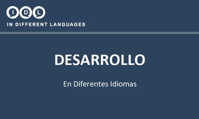 Desarrollo en diferentes idiomas - Imagen