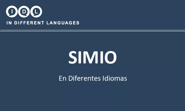 Simio en diferentes idiomas - Imagen