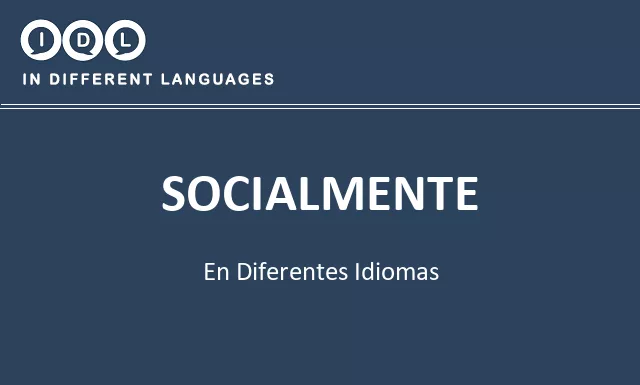 Socialmente en diferentes idiomas - Imagen
