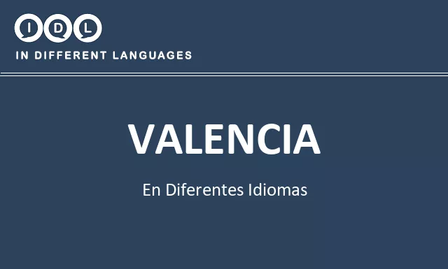 Valencia en diferentes idiomas - Imagen