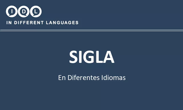 Sigla en diferentes idiomas - Imagen