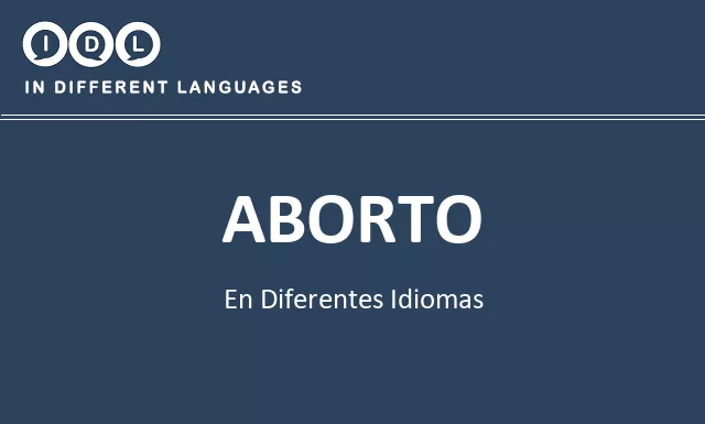 Aborto en diferentes idiomas - Imagen