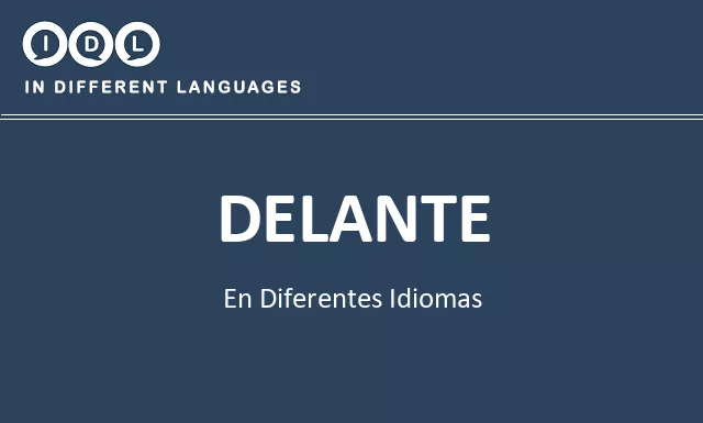 Delante en diferentes idiomas - Imagen