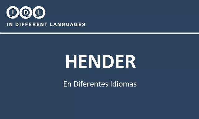 Hender en diferentes idiomas - Imagen