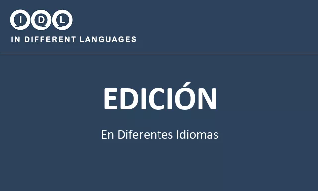 Edición en diferentes idiomas - Imagen