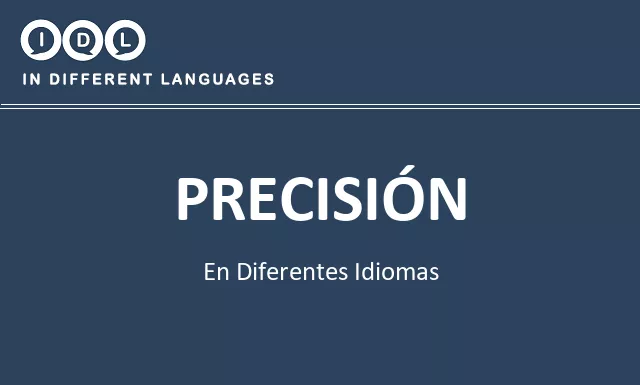 Precisión en diferentes idiomas - Imagen