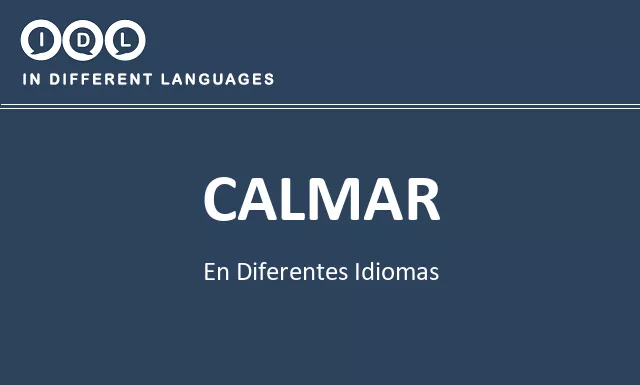 Calmar en diferentes idiomas - Imagen