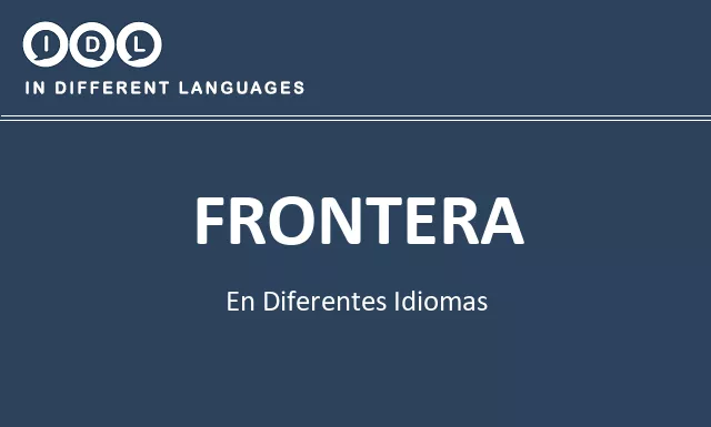 Frontera en diferentes idiomas - Imagen