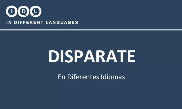 Disparate en diferentes idiomas - Imagen