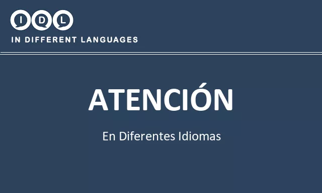 Atención en diferentes idiomas - Imagen