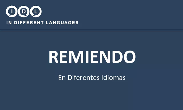 Remiendo en diferentes idiomas - Imagen
