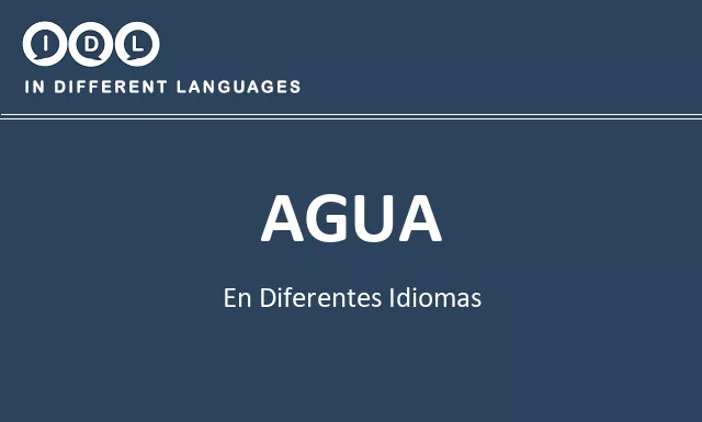 Agua en diferentes idiomas - Imagen