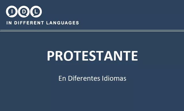 Protestante en diferentes idiomas - Imagen