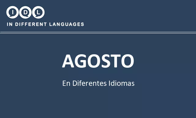 Agosto en diferentes idiomas - Imagen