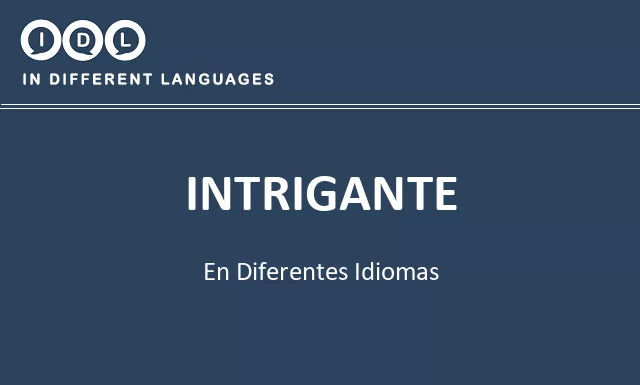 Intrigante en diferentes idiomas - Imagen
