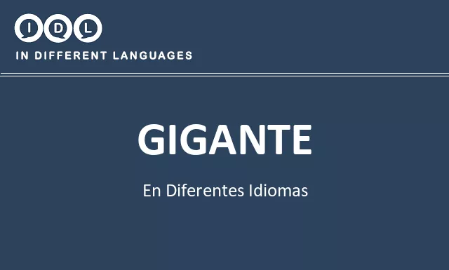 Gigante en diferentes idiomas - Imagen