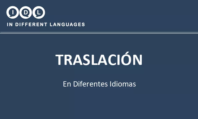 Traslación en diferentes idiomas - Imagen