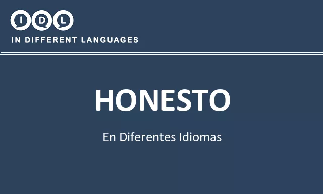 Honesto en diferentes idiomas - Imagen