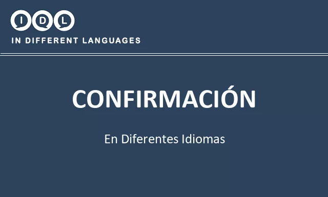 Confirmación en diferentes idiomas - Imagen