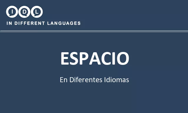 Espacio en diferentes idiomas - Imagen