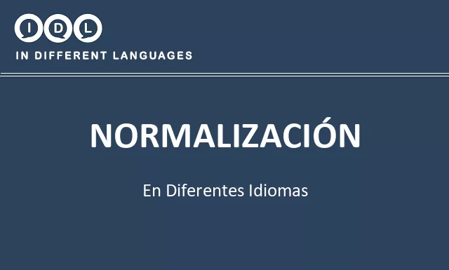 Normalización en diferentes idiomas - Imagen