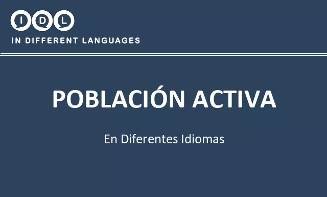 Población activa en diferentes idiomas - Imagen