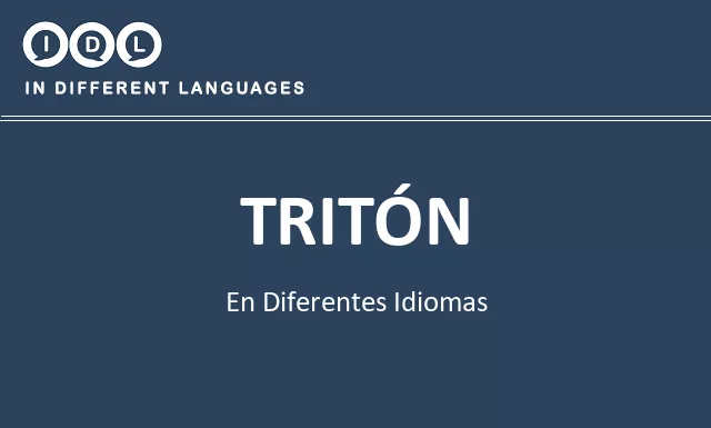 Tritón en diferentes idiomas - Imagen