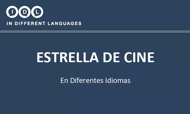 Estrella de cine en diferentes idiomas - Imagen