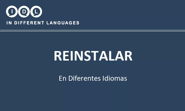 Reinstalar en diferentes idiomas - Imagen