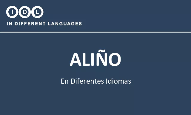Aliño en diferentes idiomas - Imagen