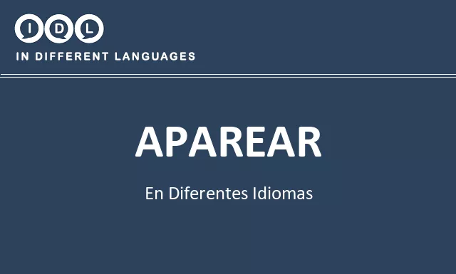 Aparear en diferentes idiomas - Imagen