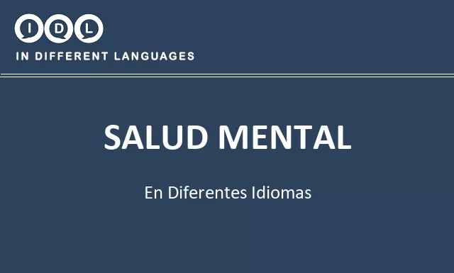 Salud mental en diferentes idiomas - Imagen