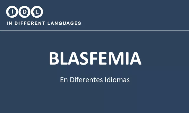 Blasfemia en diferentes idiomas - Imagen
