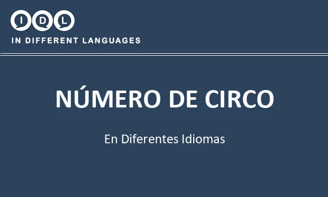 Número de circo en diferentes idiomas - Imagen