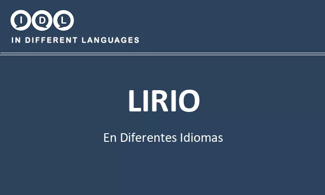 Lirio en diferentes idiomas - Imagen
