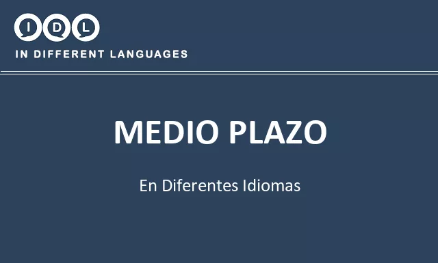 Medio plazo en diferentes idiomas - Imagen
