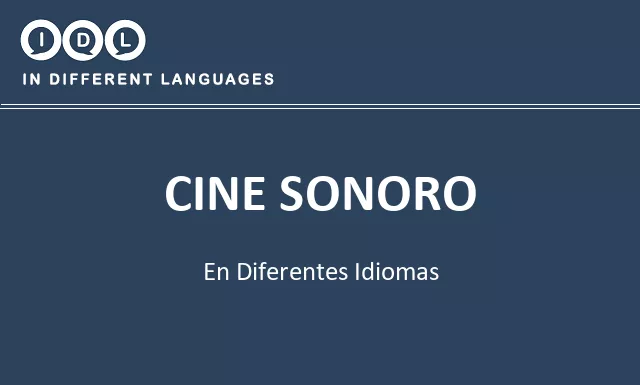 Cine sonoro en diferentes idiomas - Imagen