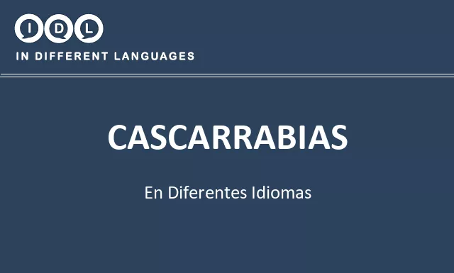 Cascarrabias en diferentes idiomas - Imagen